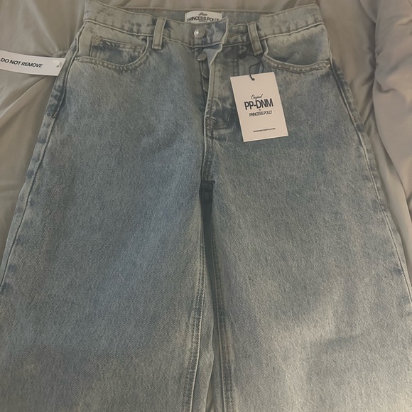 Princess Polly Denim - Princess Polly Light Blue Flare Jeans PETITE